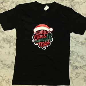 Black Santa Claus Graphic T-Shirt 4t